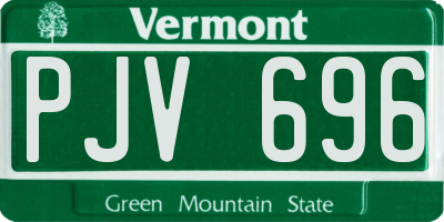 VT license plate PJV696