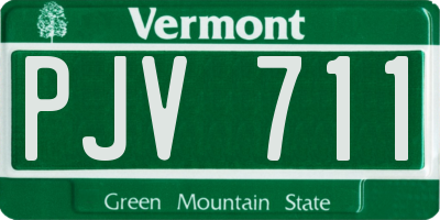 VT license plate PJV711