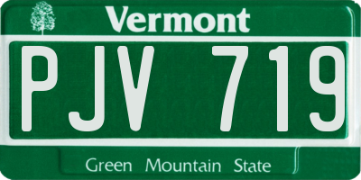 VT license plate PJV719