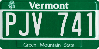 VT license plate PJV741