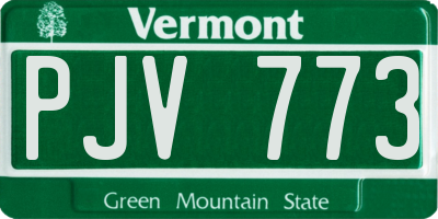 VT license plate PJV773