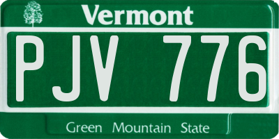VT license plate PJV776