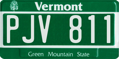 VT license plate PJV811