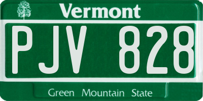 VT license plate PJV828
