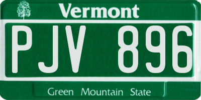 VT license plate PJV896