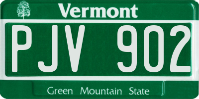 VT license plate PJV902