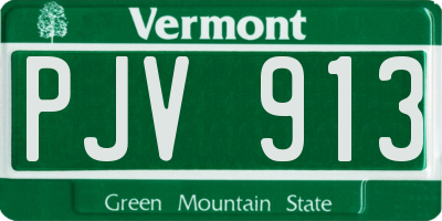 VT license plate PJV913