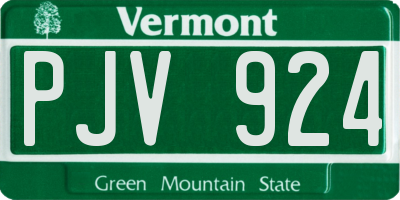 VT license plate PJV924
