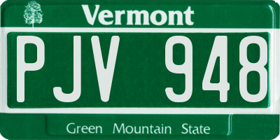 VT license plate PJV948