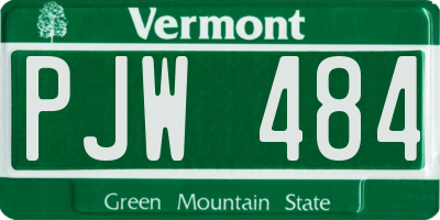 VT license plate PJW484