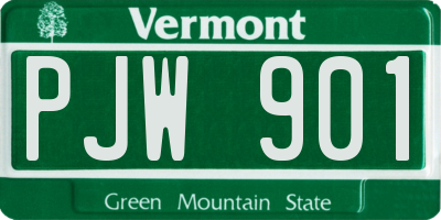 VT license plate PJW901