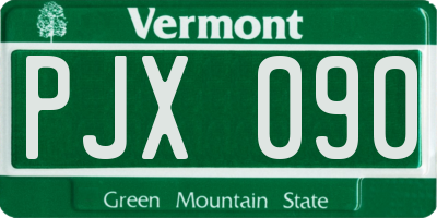 VT license plate PJX090