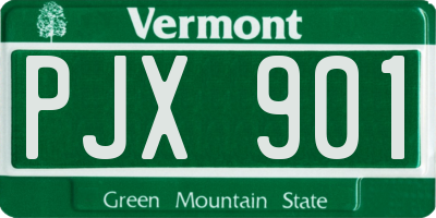 VT license plate PJX901