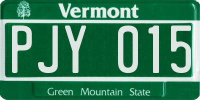 VT license plate PJY015