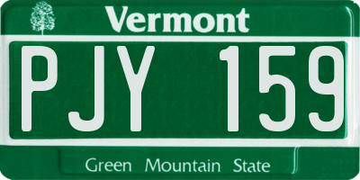VT license plate PJY159