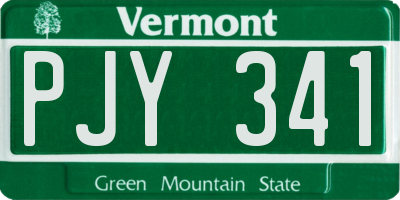 VT license plate PJY341