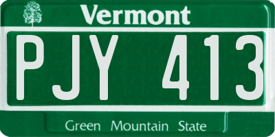 VT license plate PJY413