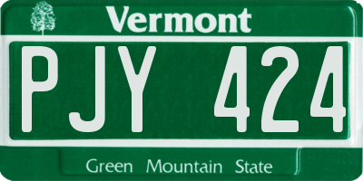 VT license plate PJY424