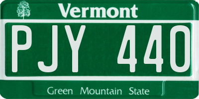 VT license plate PJY440