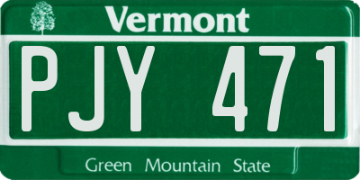 VT license plate PJY471