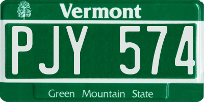 VT license plate PJY574
