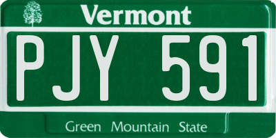 VT license plate PJY591