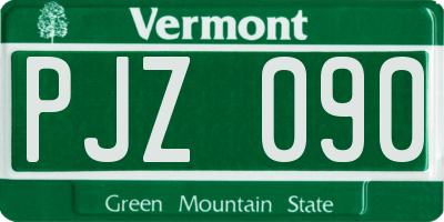 VT license plate PJZ090