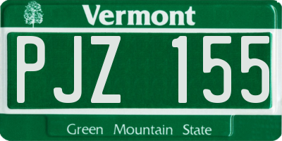 VT license plate PJZ155