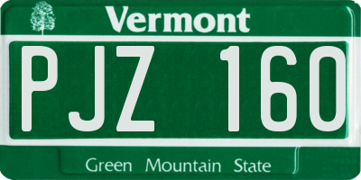 VT license plate PJZ160