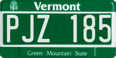 VT license plate PJZ185