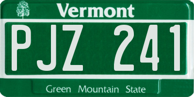 VT license plate PJZ241