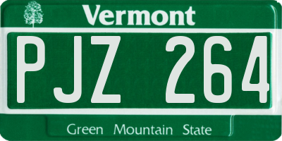 VT license plate PJZ264