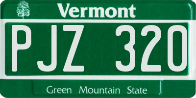 VT license plate PJZ320