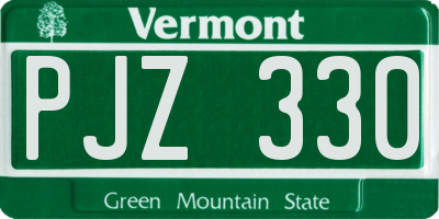 VT license plate PJZ330