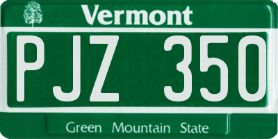 VT license plate PJZ350
