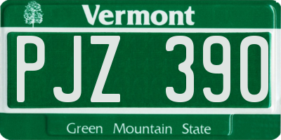 VT license plate PJZ390