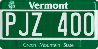 VT license plate PJZ400