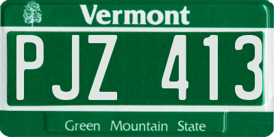 VT license plate PJZ413