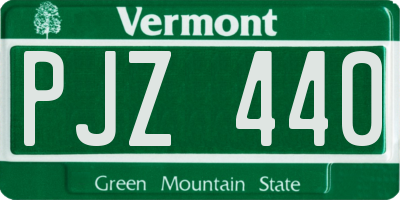 VT license plate PJZ440