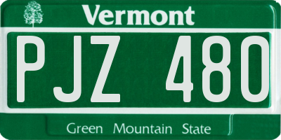 VT license plate PJZ480