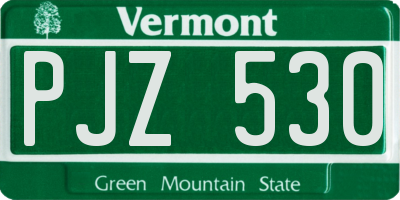 VT license plate PJZ530