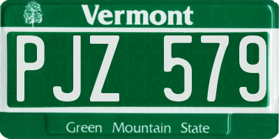 VT license plate PJZ579