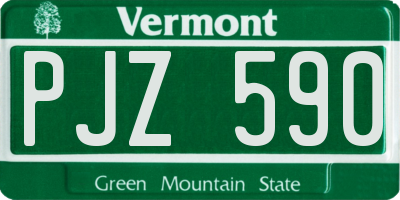 VT license plate PJZ590