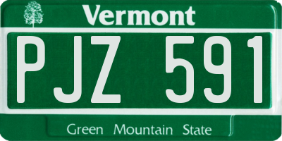 VT license plate PJZ591