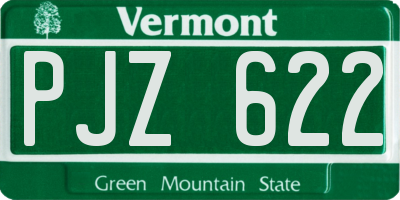 VT license plate PJZ622