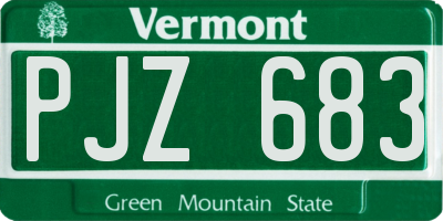 VT license plate PJZ683