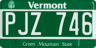 VT license plate PJZ746