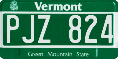 VT license plate PJZ824