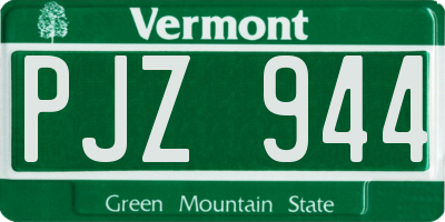 VT license plate PJZ944