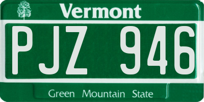 VT license plate PJZ946